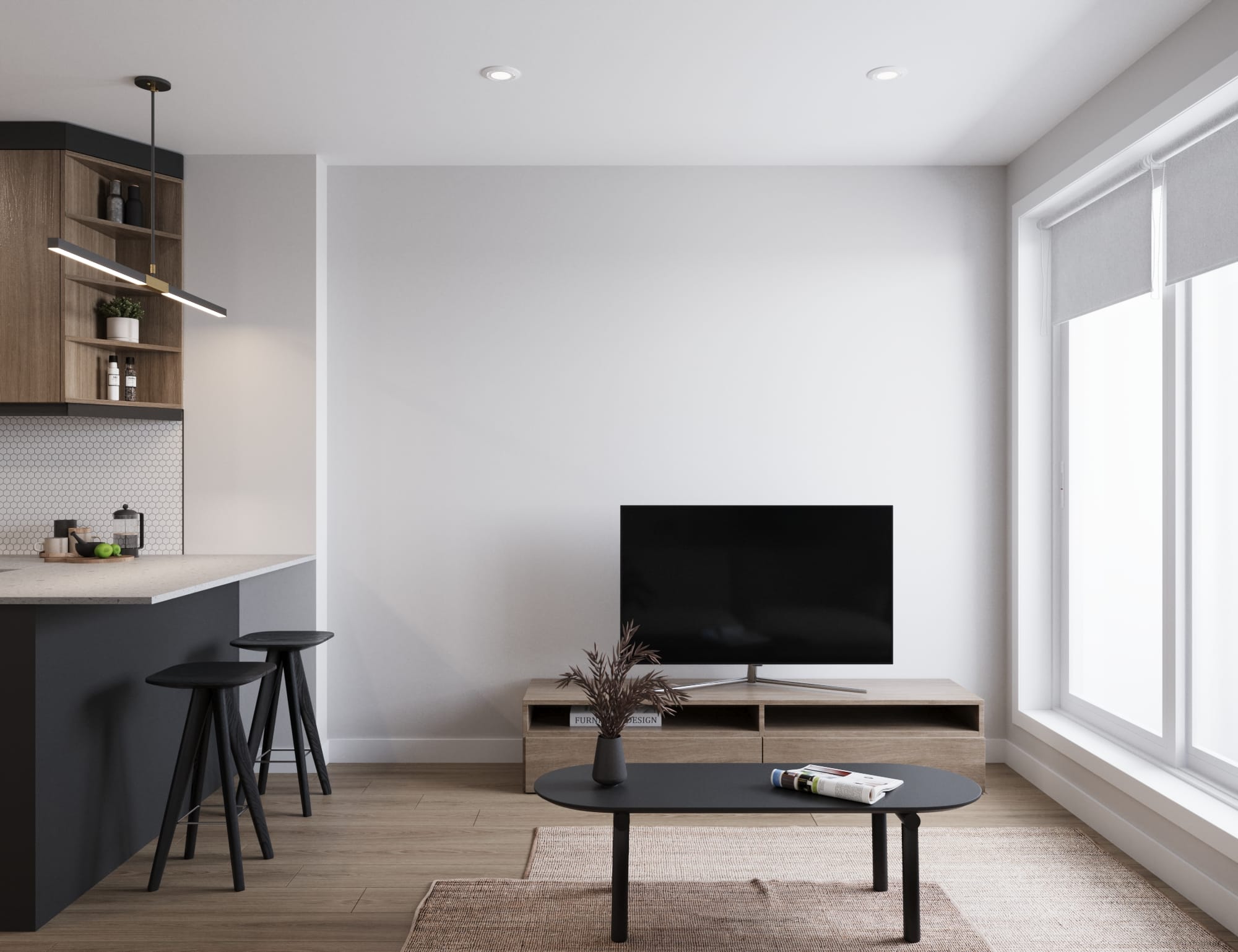 Spacious apartment with breakfast bar at The Cornerstone
