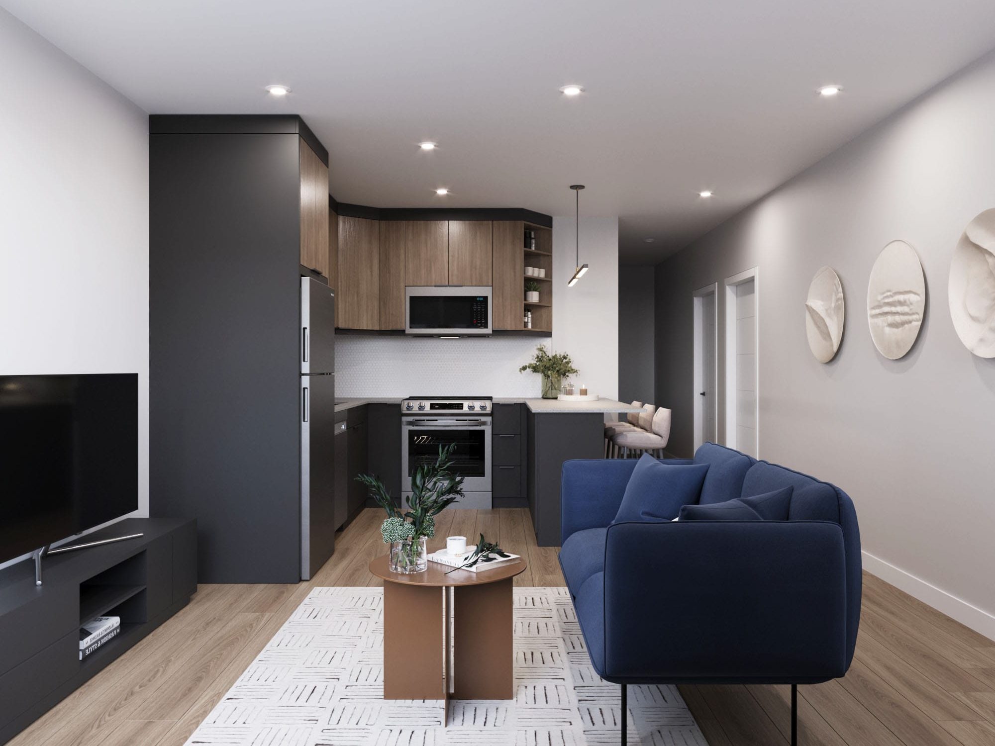 Living Room & Kitchen